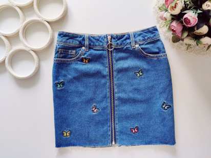 12,13 років, зріст 152,158 Джинсова спідниця на блискавці