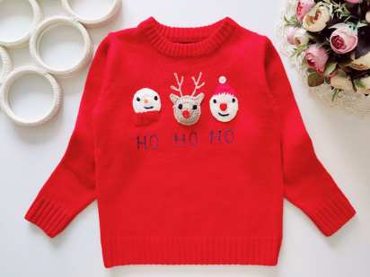4,5 лет, рост 110 Красный новогодний свитер