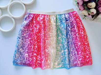 9,10 років, зріст 140 Спідниця в паєтках