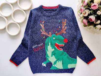 8,9 років, зріст 128,135 Светр з динозавром