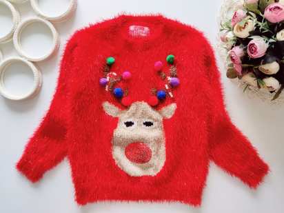 6 років, зріст 116 Светр новорічний з оленем