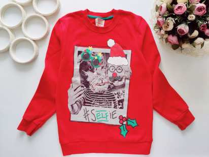 9,10 років, зріст 134,140 Новорічний світшот на флісі