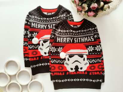 5,6 лет, рост 116 Новогодний свитер Star Wars