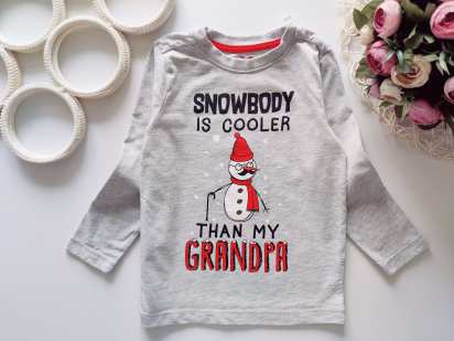 2,3 роки, зріст 92,98 Новорічний реглан сніговик