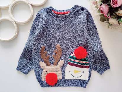 18,24 міс, зріст 92 Новорічний светр котон