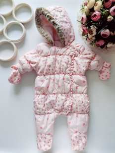 Теплий комбінезон для новонародженої на виписку