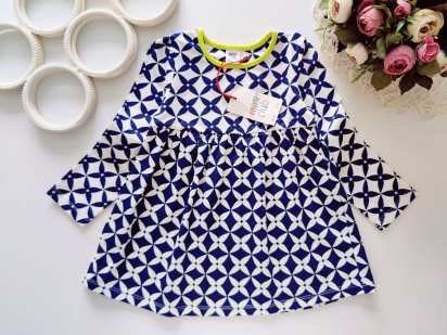 1,5,2 года, рост 86,92 Новое платье с рукавами котон