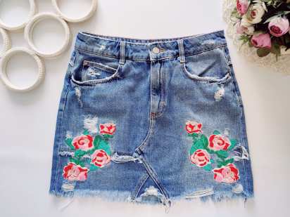 M-ка Брендова рвана спідниця джинсова