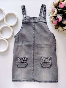 5,6 років, зріст 110,116 Джинсовий сірий сарафан