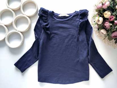 4,6 лет, рост 110,116 Синий лонгслив