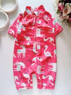 12,18 мес, Купальник в единорогах