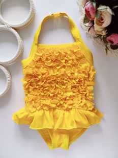 9,12 міс, зріст 76 Яскравий жовтий купальник