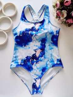 зріст 160, Фактурний купальник з чашками Shein