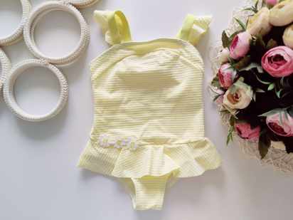 6,9 міс, зріст 74 Лимонний купальник жатка