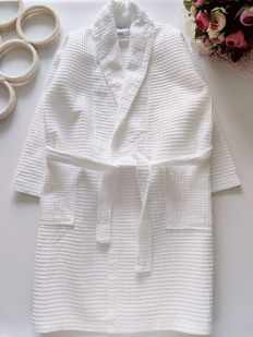 3,4 года, рост 98,104 Белый вафельный халат