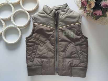 12,18 міс, зріст 80,86 Теплий жилет на синтепоні колір хакі