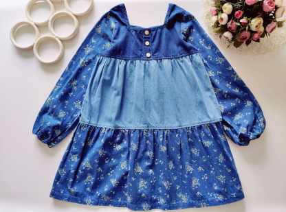 10 років, зріст 140 Джинсове плаття з рукавами