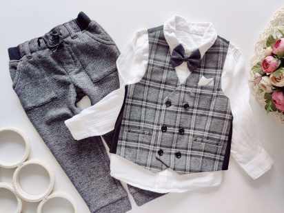 2,3 года, рост 98 Нарядный комплект с жилеткой