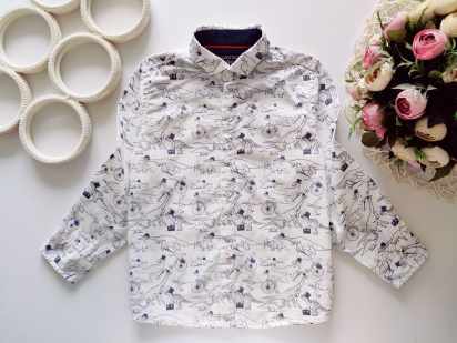 4 года, рост 104 Рубашка в динозаврах