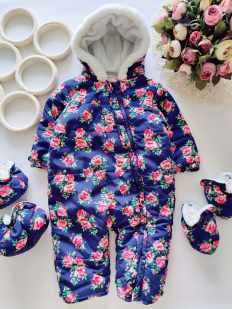 6,9 міс, зріст 68,74 Теплий демі комбенізон