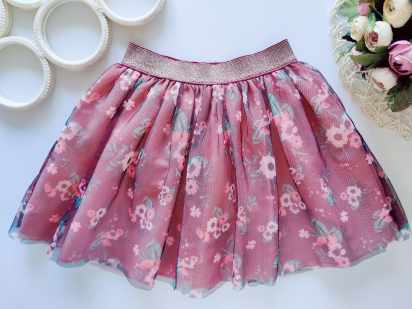 9,10 років, зріст 140 Квіткова спідниця фатин