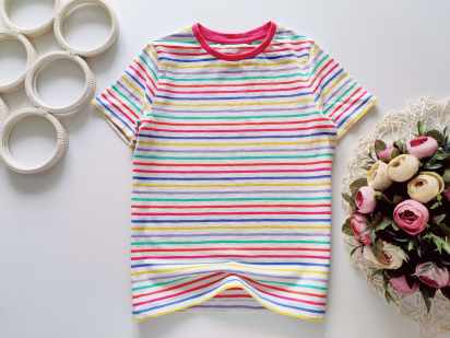 4,5 років, зріст 110 Смугаста футболка стрейч