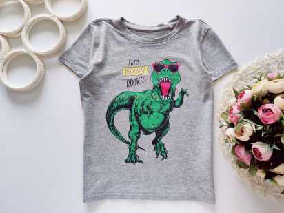 5,6 років, зріст 116 Футболка з динозавром