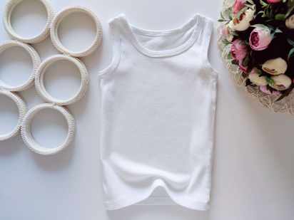 4,5 років, зріст 110 Біла дитяча майка