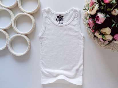 2,3 роки, зріст 92,98 Нова біла майка на худу дитину
