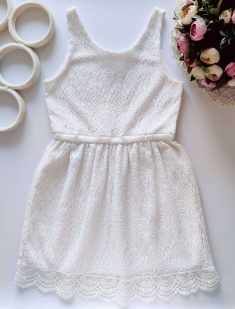 8,10 років, зріст 134,140 Ажурна біла сукня