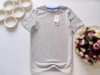 7,8 років, зріст 128 Нова дитяча сіра футболка