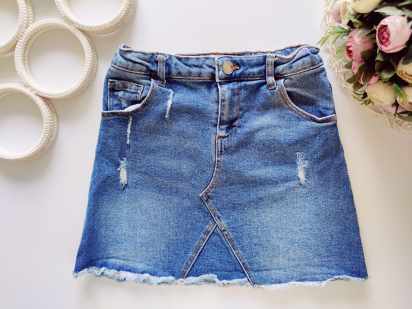 7,8 років, зріст 128 Спідниця джинсова стрейч