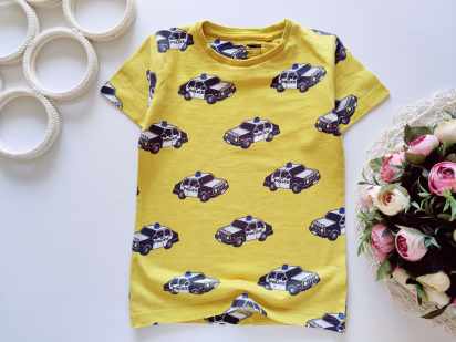 4,5 років, зріст 110 Футболка з поліцейською машиною
