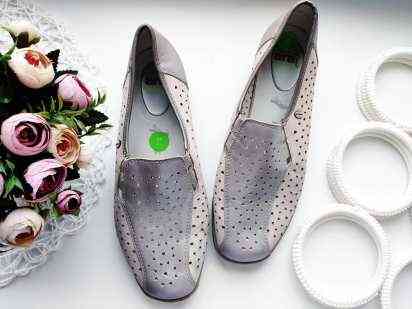 40 (26 см) Шкіряні жіночі туфлі на низькому ходу