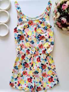 11 років, зріст 146 Квітковий ромпер