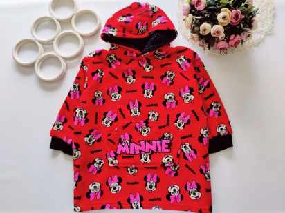 5,6 лет, рост 110,116 Теплое домашнее  худи с микки