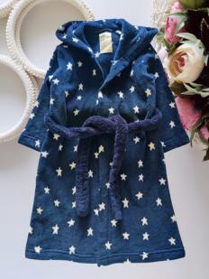 2,4 года, рост 98,104 Теплый халат в звездах