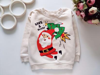 2,4 роки, зріст 98,104 Світшот на флісі з дід морозом