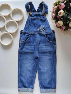 2 роки, зріст 92 Джинсовий комбінезон з трактором Smile