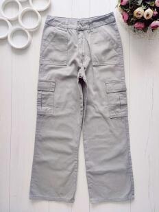 11,12 лет, рост 152 Широкие штанны с накладными карманами