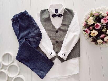 9,10 років, зріст 134,140 Жилетка штани і сорочка