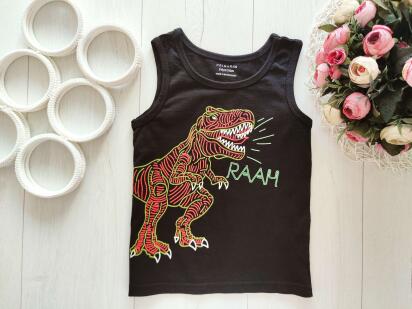 5,6 років, зріст 116 Майка з динозавром