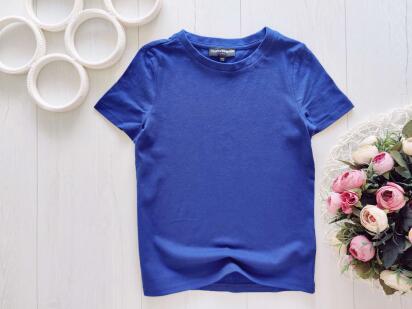 7 років, зріст 122 Синя футболка