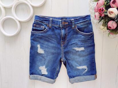 7,8 лет, рост 128 Джинсовые шорты