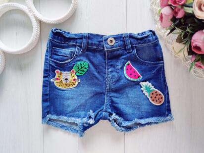 2,3 года, рост 98 Стретчевые джинсовые шорты