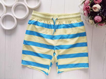 10 лет, рост 140 Жолто голубые шорты