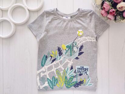 4,5 років, зріст 110 Прикольна футболка з динозавром