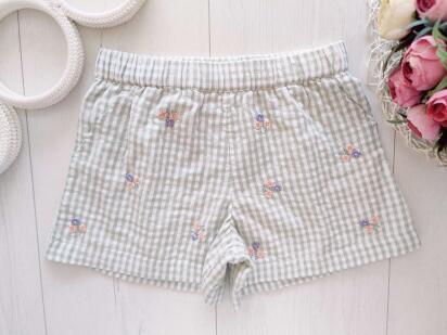 3,4 роки, зріст 98,104 Шорти з вишитими квітами котон