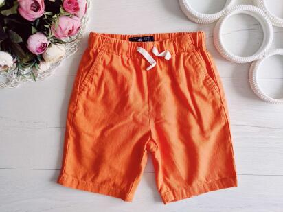 3,4 роки, зріст 104 Помаранчеві шорти льон+ котон