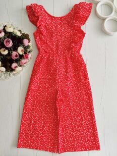 7 років, зріст 122 Шикарний червоний літній ромер зі штанами